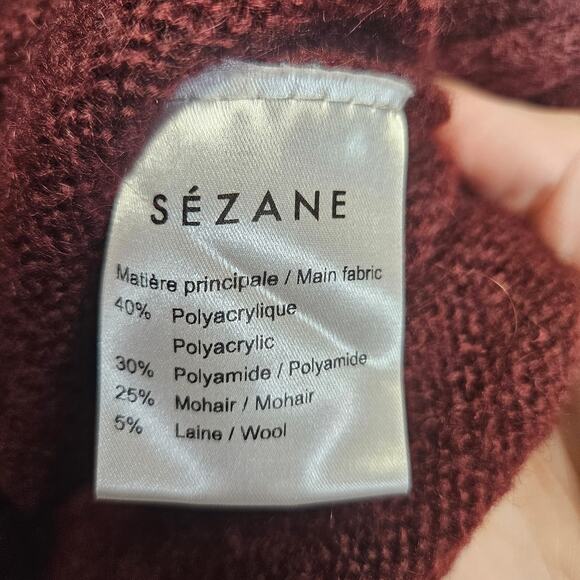 Sezane Daya Mohair Sweater in Prune - Picture 5 of 9